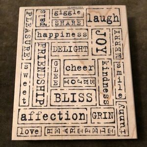 Stampin Up! mounted Word by Word stamp